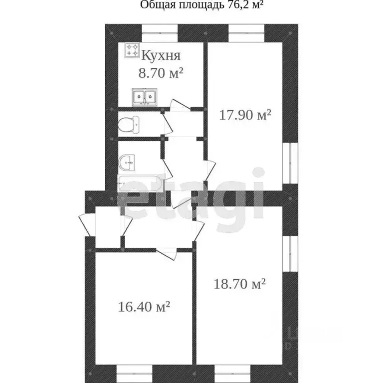 3-к кв. Иркутская область, Иркутск Советская ул., 127 (73.7 м) - Фото 2