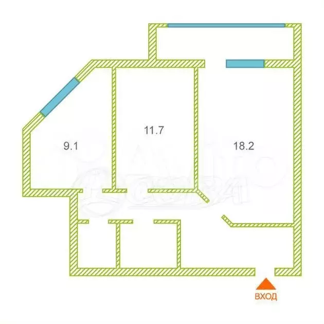 2-к. квартира, 56 м, 6/14 эт. - Фото 0