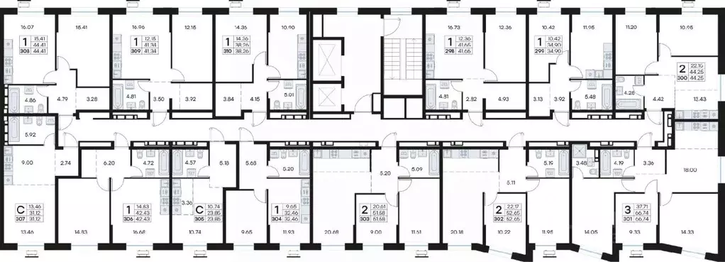 2-к кв. Приморский край, Владивосток Клуб 25 жилой комплекс, 1 (52.65 ... - Фото 2