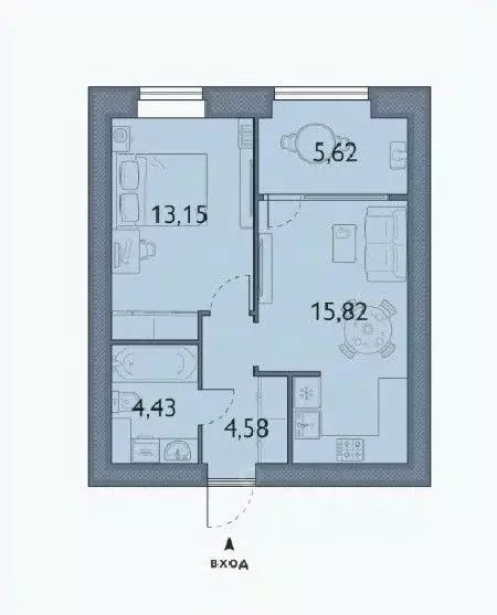 1-к кв. Брянская область, Брянский район, пос. Мичуринский, ... - Фото 1