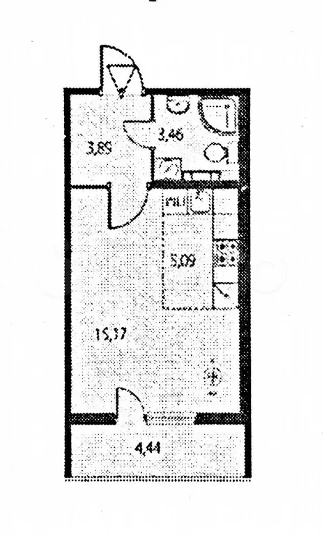 Квартира-студия, 27,5 м, 2/5 эт. - Фото 0