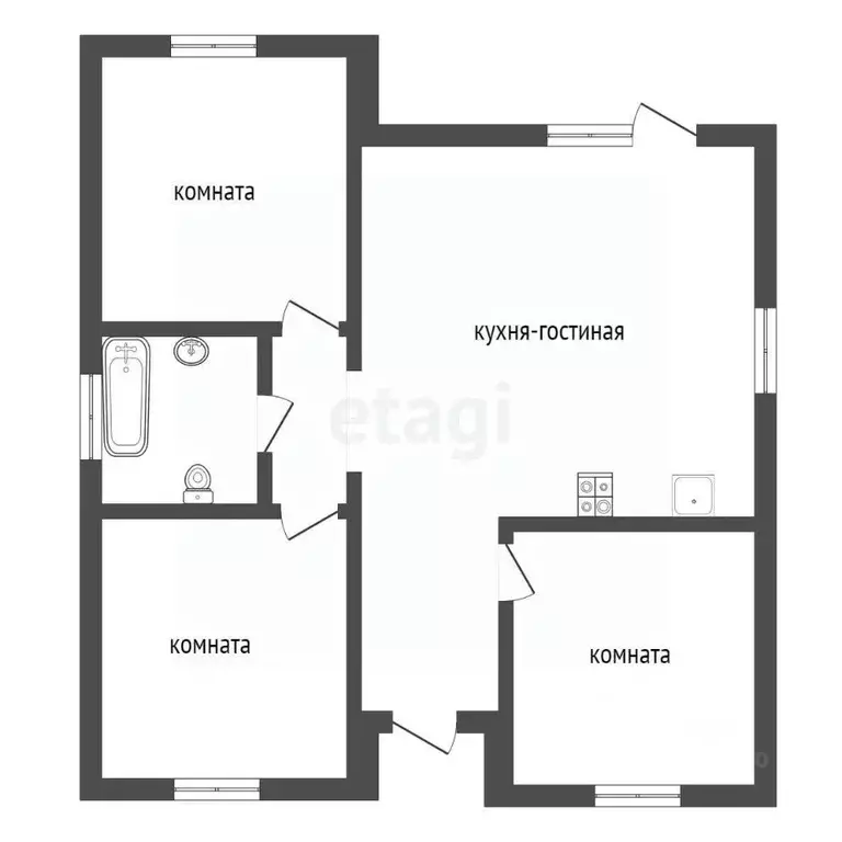 Дом в Воронежская область, Новоусманский район, Отрадненское с/пос, с. ... - Фото 2