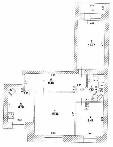 3-комнатная квартира: Ульяновск, улица Артёма, 7/59 (60 м) - Фото 1