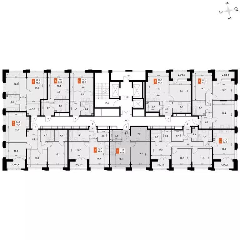 1-комнатная квартира: Нижний Новгород, историческая территория Старый ... - Фото 2