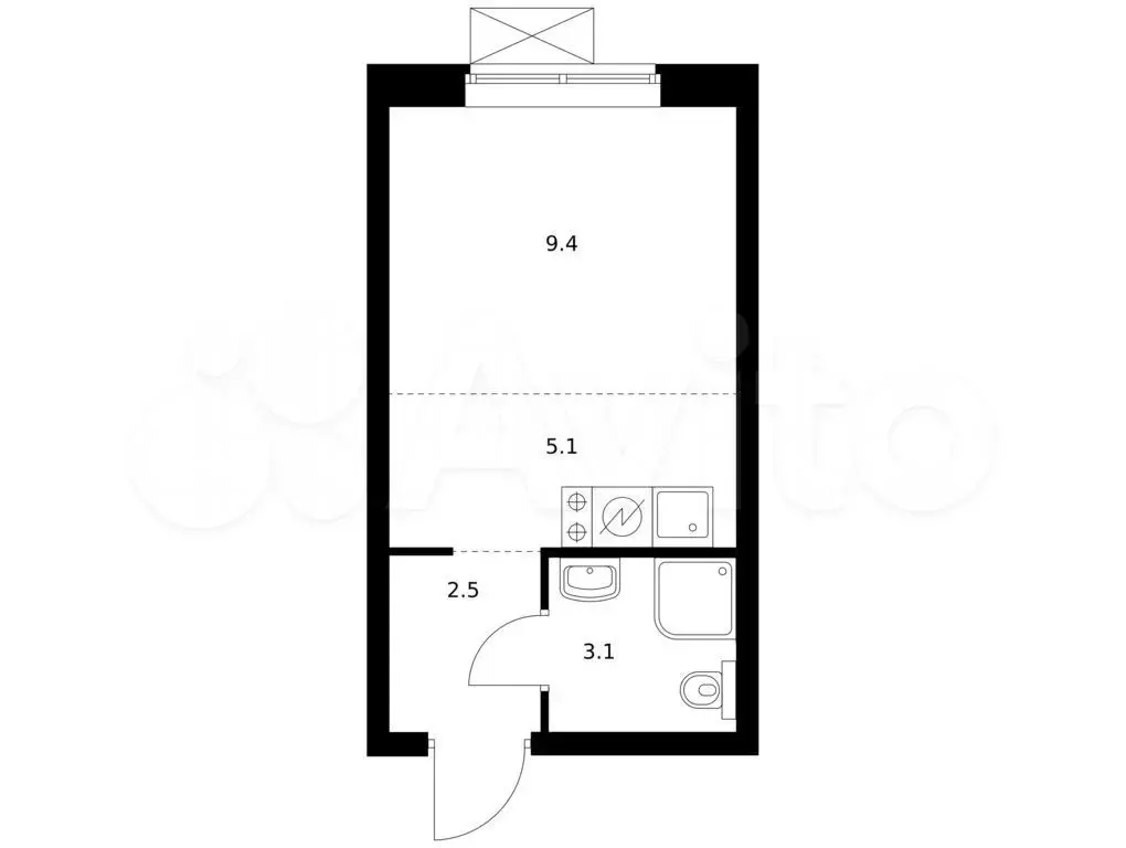 Квартира-студия, 20,1 м, 13/24 эт. - Фото 0