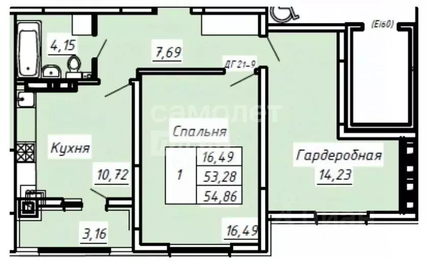 1-к кв. Курская область, Курск Соловьиная ул., 53 (54.93 м) - Фото 2