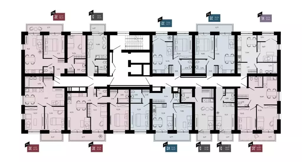 3-к кв. Пензенская область, Пенза ул. Тепличная, 55 (50.78 м) - Фото 2