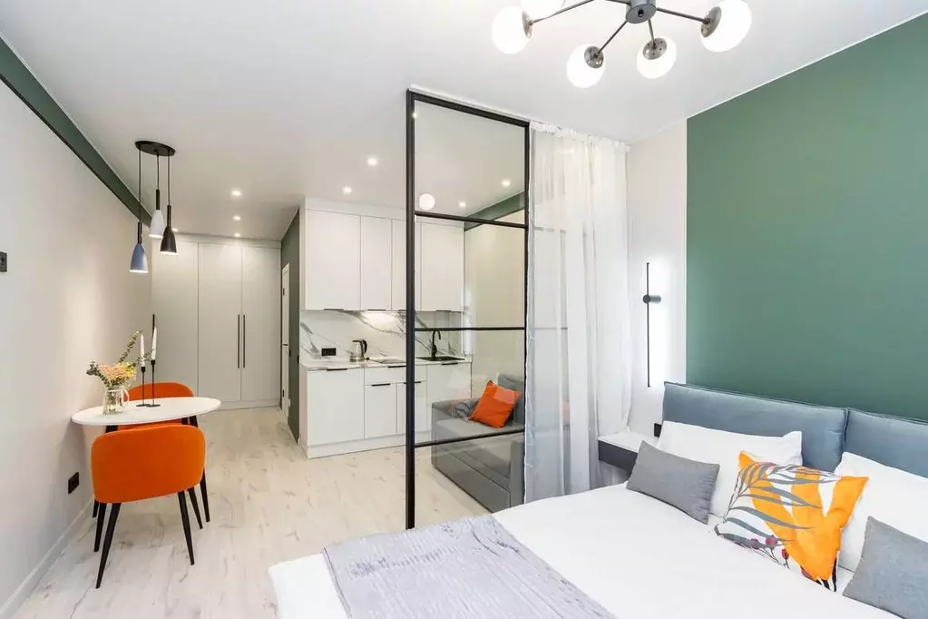 Студия Тюменская область, Тюмень ул. Василия Малкова, 10 (31.0 м) - Фото 2