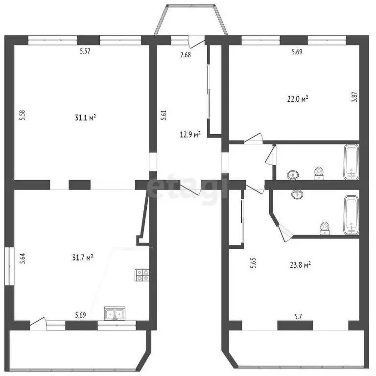 3-комнатная квартира: Петропавловск-Камчатский, Звёздная улица, 6/1 ... - Фото 1