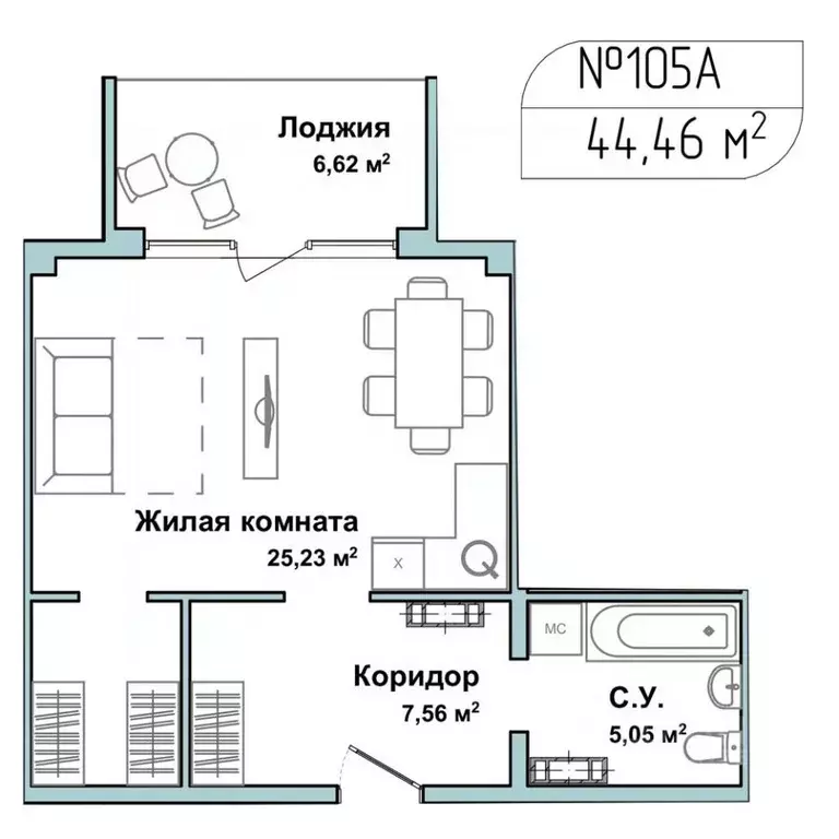 1-к кв. Севастополь Гагаринский муниципальный округ, Летчики мкр,  ... - Фото 0