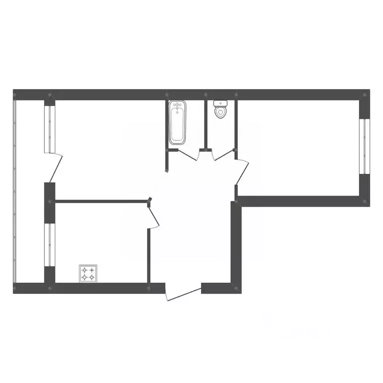 2-к кв. Амурская область, Белогорский муниципальный округ, с. ... - Фото 1