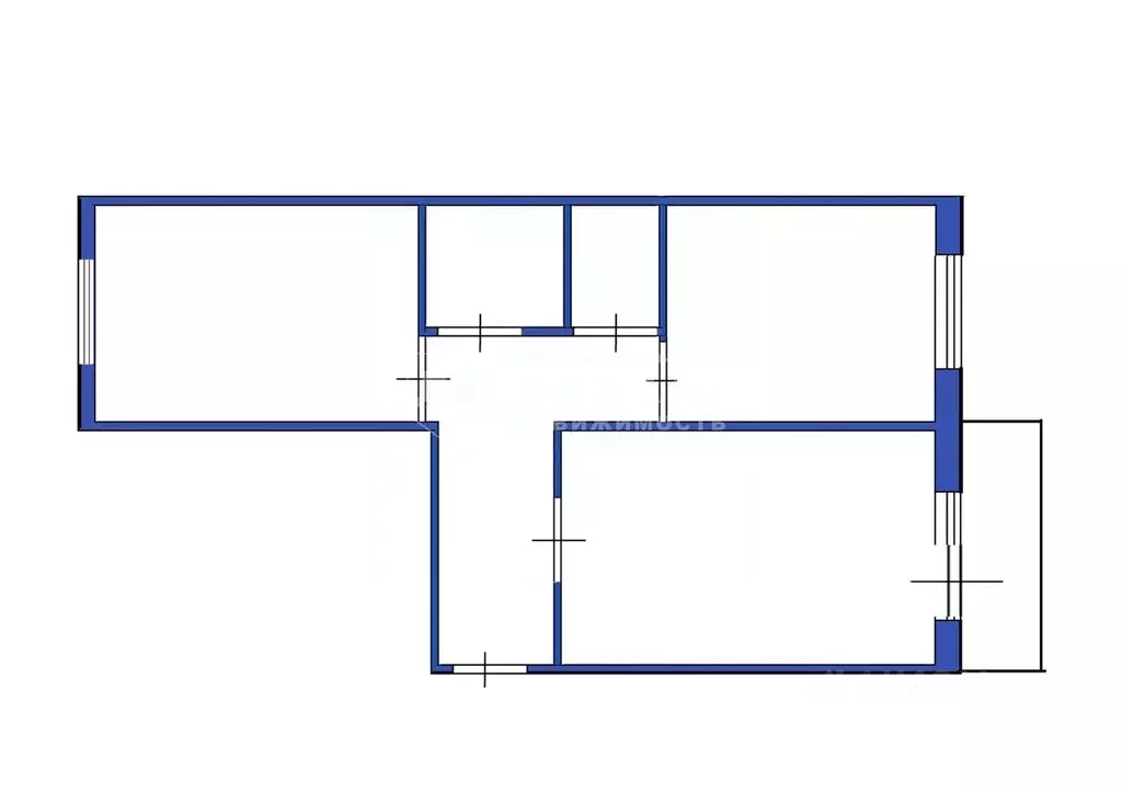 2-к кв. Кемеровская область, Ленинск-Кузнецкий просп. Ленина, 86 (53.8 ... - Фото 2
