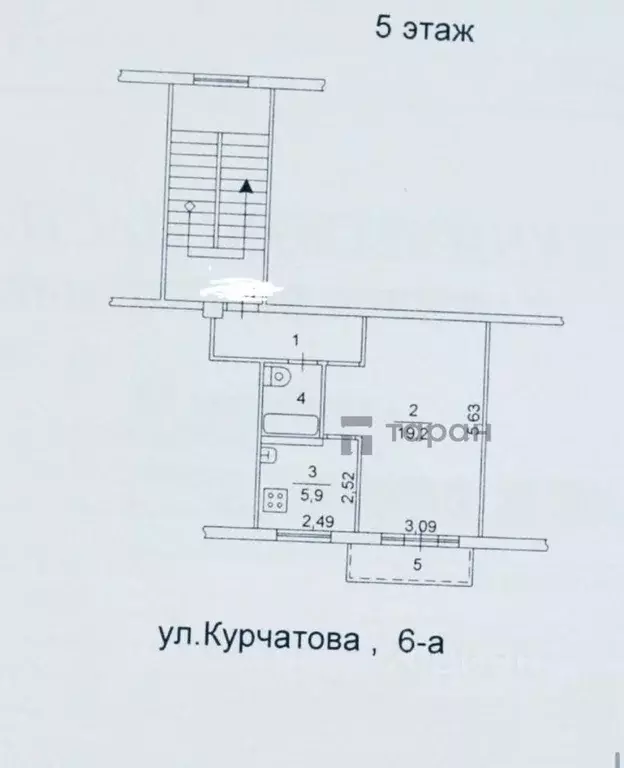 1-к кв. Челябинская область, Челябинск ул. Курчатова, 6А (32.4 м) - Фото 1