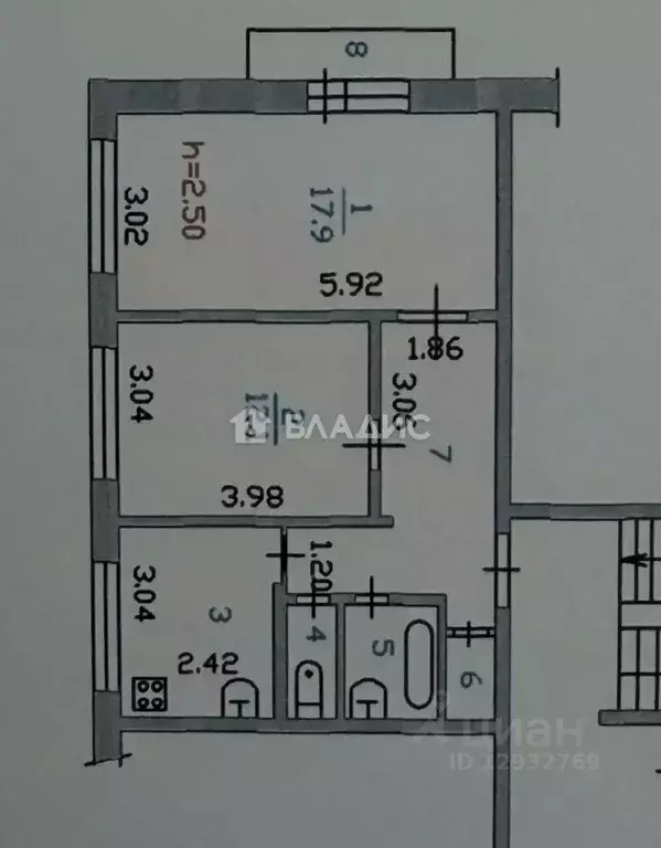 2-к кв. Пензенская область, Пенза ул. Аустрина, 148 (52.0 м) - Фото 2