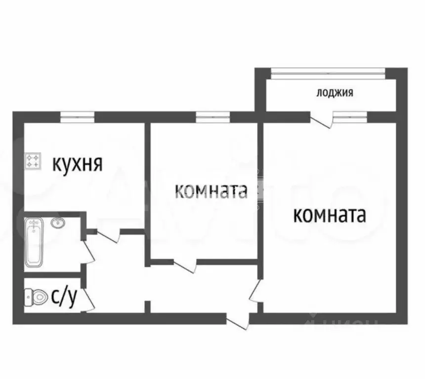 2-к кв. Курганская область, Курган Заозерный жилрайон, 5-й мкр, 30 ... - Фото 2