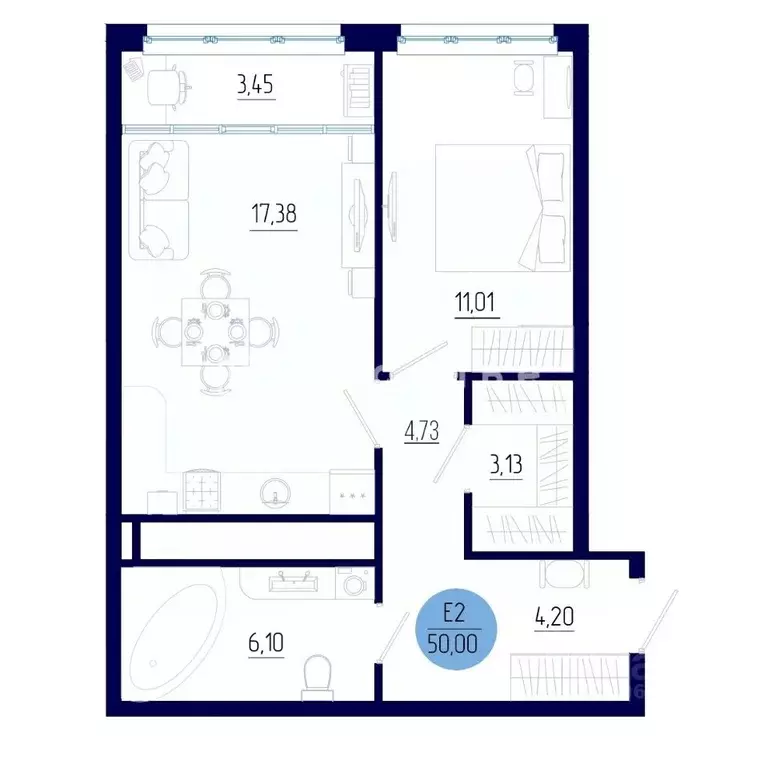 1-к кв. Рязанская область, Рязанский муниципальный округ, с. Дядьково ... - Фото 2