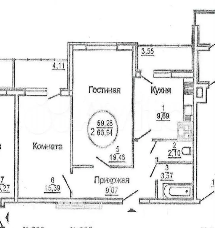 2-к. квартира, 60 м, 4/25 эт. - Фото 0