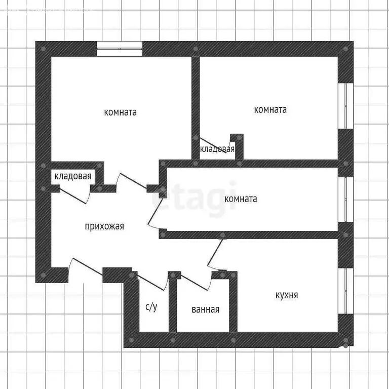 3-комнатная квартира: Верхняя Салда, улица Энгельса, 83к3 (50.1 м) - Фото 0
