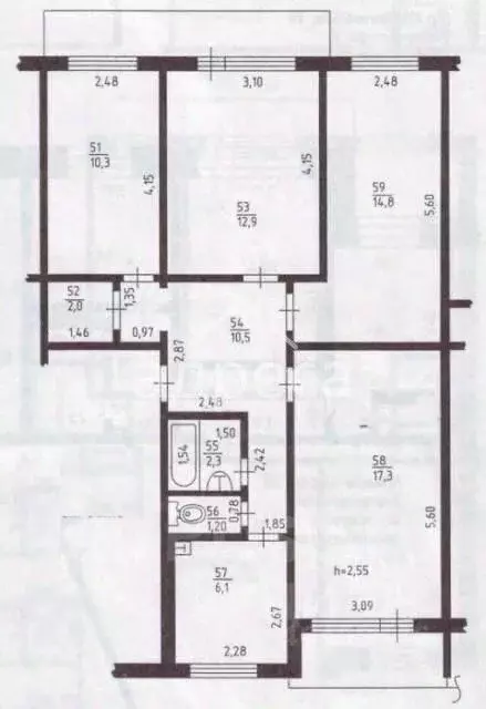 4-к кв. Самарская область, Самара Алма-Атинская ул., 104 (78.0 м) - Фото 2