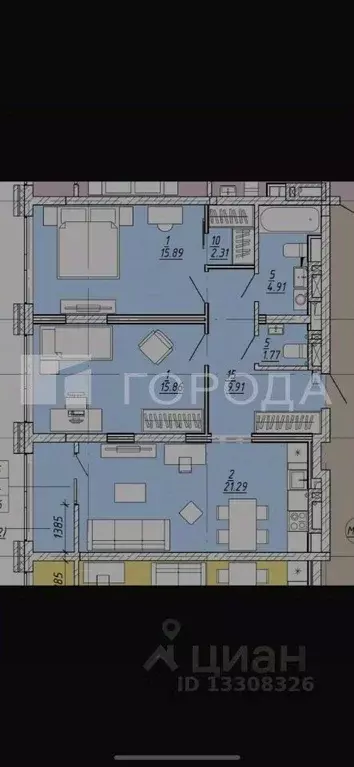 3-к кв. Новосибирская область, Новосибирск Большевистская ул., 94 ... - Фото 1