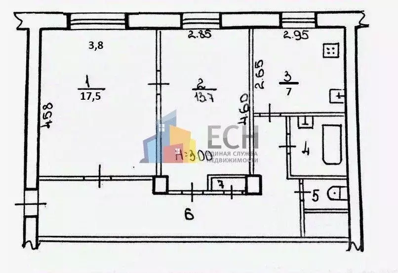 2-к кв. Тульская область, Тула ул. Металлургов, 39 (54.7 м) - Фото 2