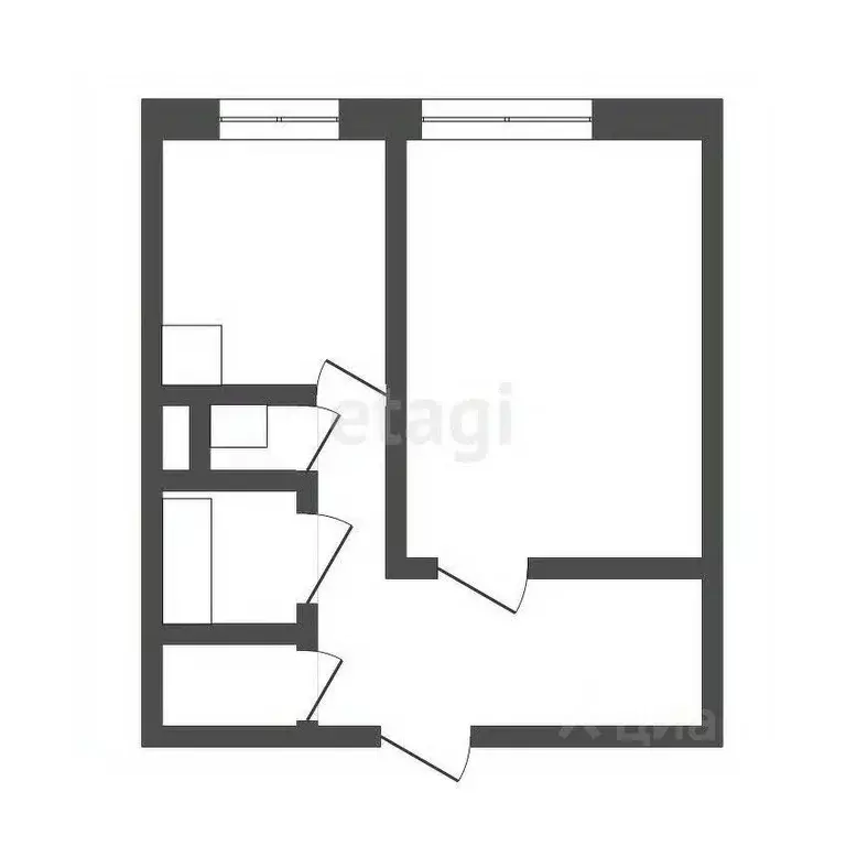 1-к кв. Алтайский край, Бийск Ленинградская ул., 33/1 (36.1 м) - Фото 2