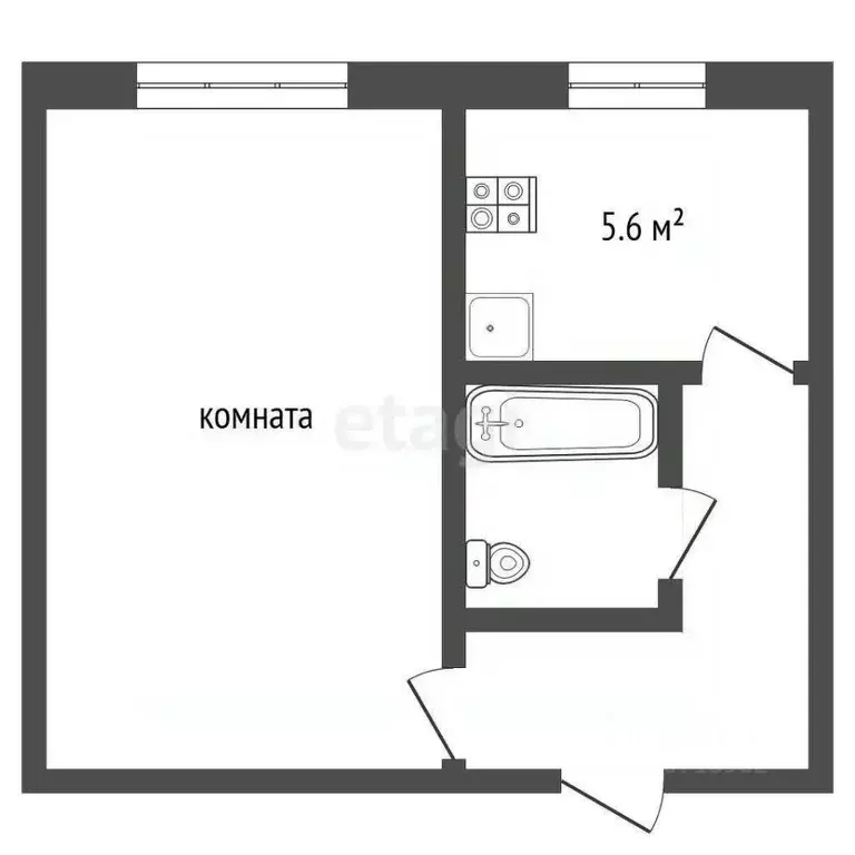 1-к кв. Камчатский край, Петропавловск-Камчатский просп. Циолковского, ... - Фото 2