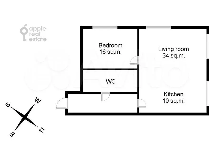 2-к. квартира, 70 м, 2/6 эт. - Фото 0