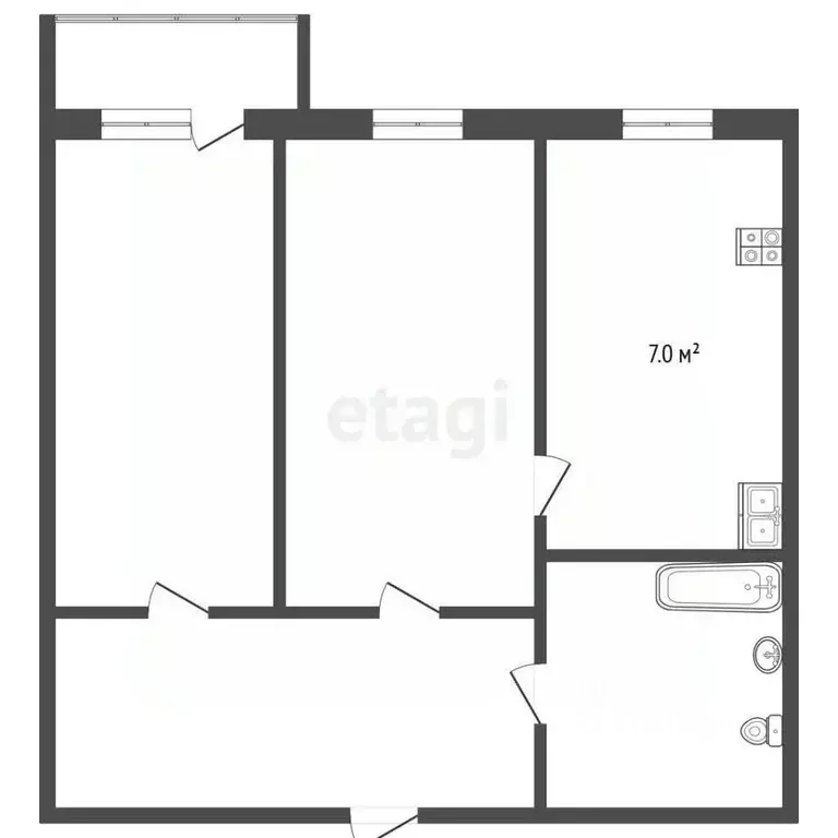 2-к кв. Ярославская область, Рыбинск ул. Плеханова, 36 (45.0 м) - Фото 1