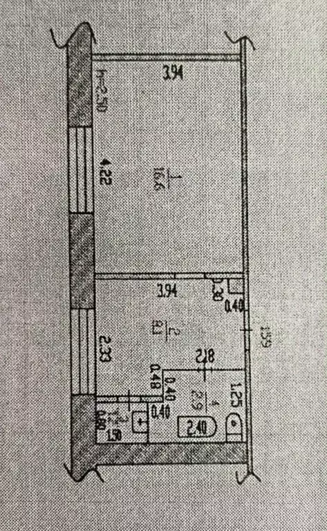 1-к кв. Алтайский край, Барнаул ул. Юрина, 255 (29.0 м) - Фото 1