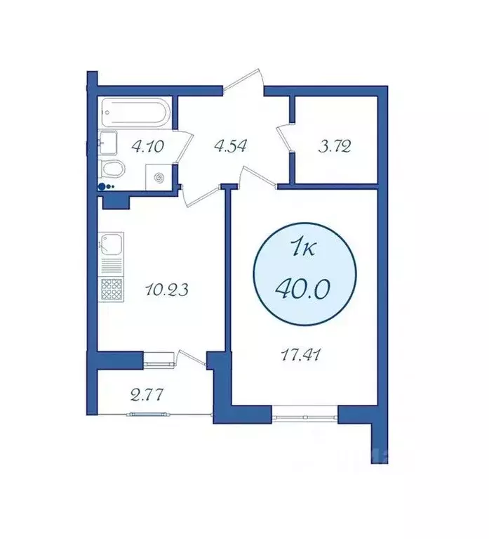 1-к кв. Свердловская область, Екатеринбург ул. Белинского, 111 (40.0 ... - Фото 2