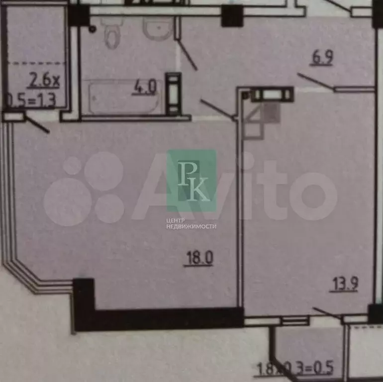 1-к. квартира, 47,4 м, 7/9 эт. - Фото 0