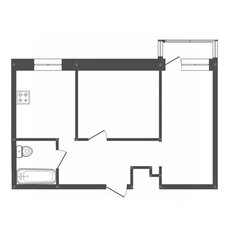 2-к кв. Амурская область, Белогорск Пролетарская ул., 78 (42.6 м) - Фото 2