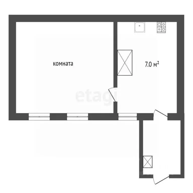 1-к кв. Саратовская область, Балашов ул. Гагарина, 121 (31.8 м) - Фото 2