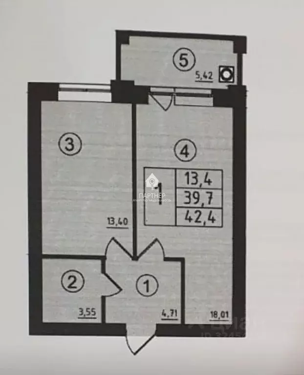 1-к кв. Владимирская область, Ковров Восточный проезд, 14/1 (43.0 м) - Фото 2
