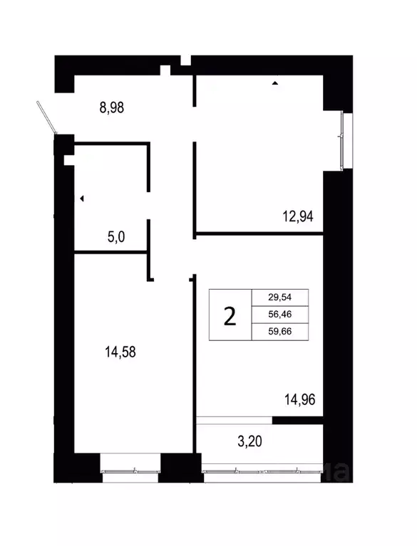 2-к кв. Волгоградская область, Волгоград ул. Землячки, 60 (59.66 м) - Фото 1