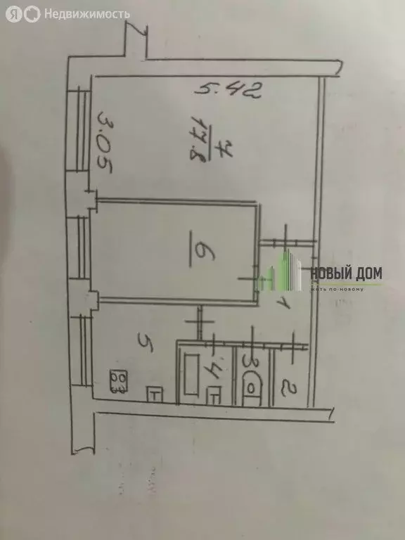 2-комнатная квартира: Великий Новгород, улица Зелинского, 27к1 (43.3 ... - Фото 1