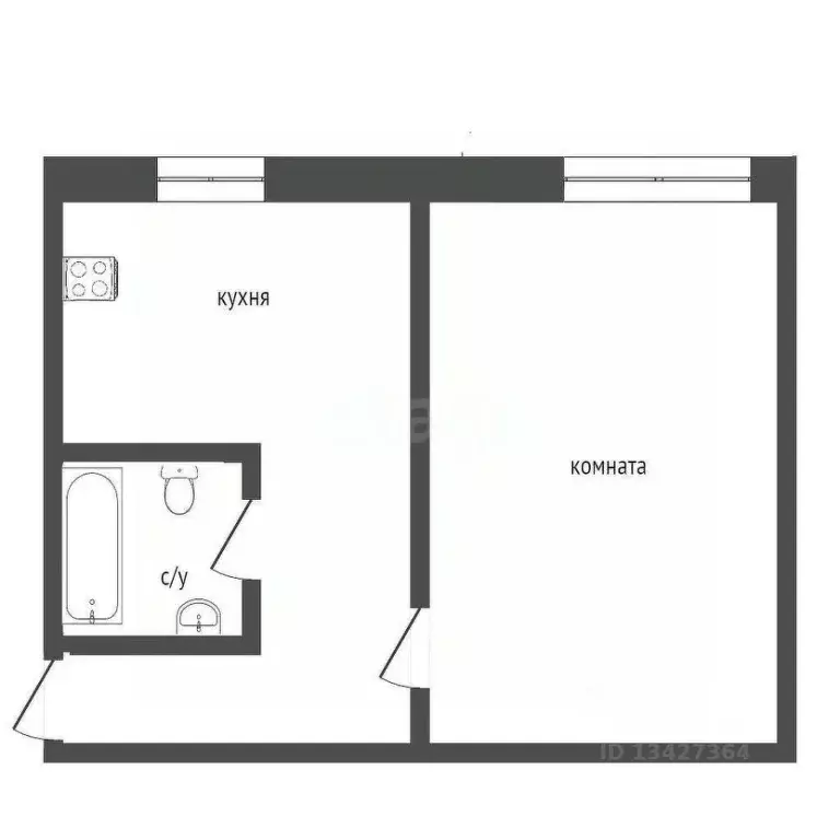 1-к кв. Курганская область, Курган Заозерный жилрайон, 8-й мкр, 5 ... - Фото 2