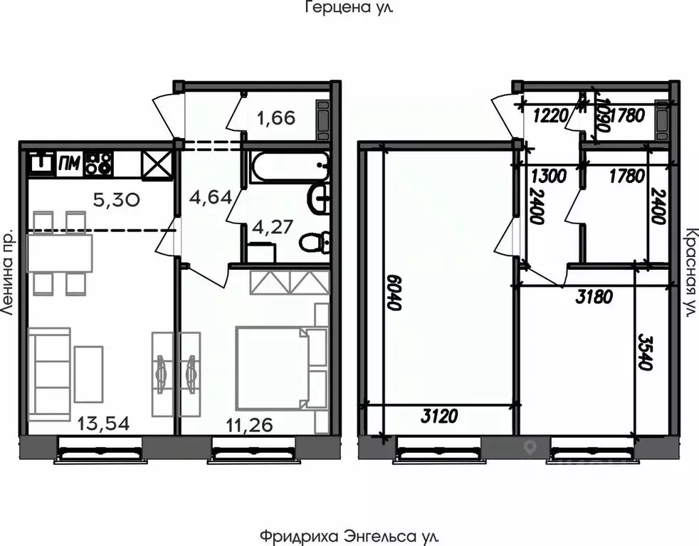 2-к кв. Карелия, Петрозаводск ул. Герцена (40.67 м) - Фото 0