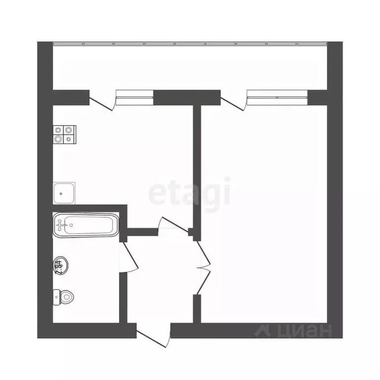 1-к кв. Мордовия, Саранск ул. Девятаева, 1 (36.7 м) - Фото 2