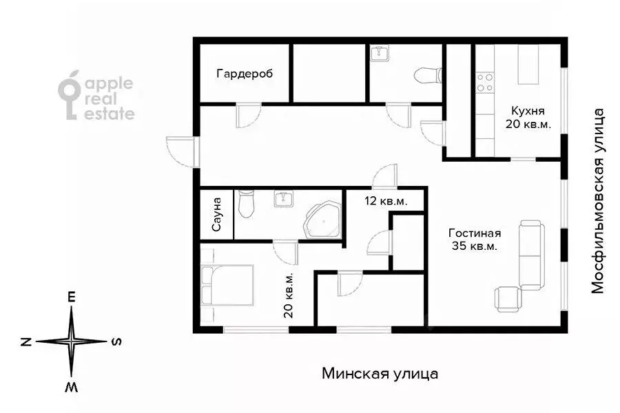 2-к кв. Москва Мосфильмовская ул., 70к3 (130.0 м) - Фото 1