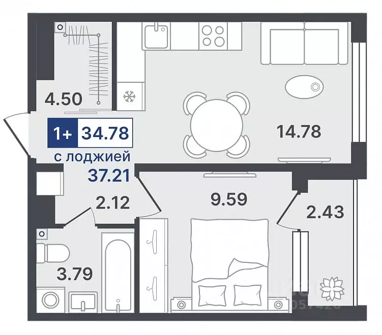 1-к кв. Тюменская область, Тюмень Гилевский жилрайон, Эпитеты жилой ... - Фото 1