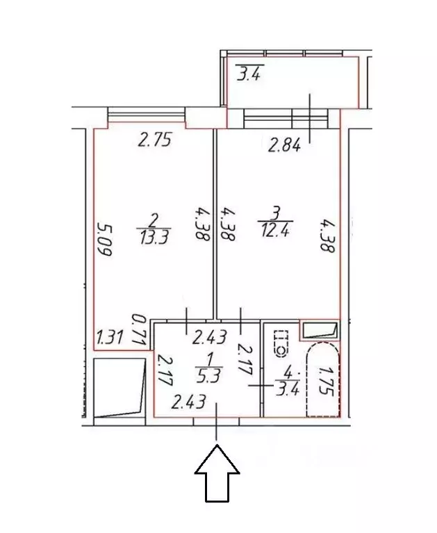1-к кв. Санкт-Петербург Лиговский просп., 271 (34.4 м) - Фото 2
