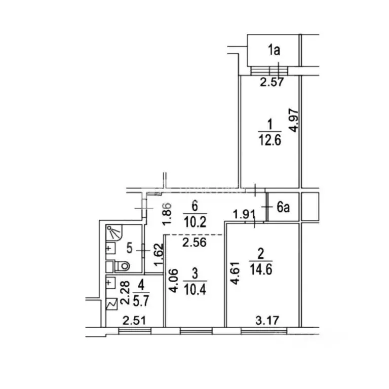 3-к кв. Москва Днепропетровская ул., 35К1 (58.8 м) - Фото 2
