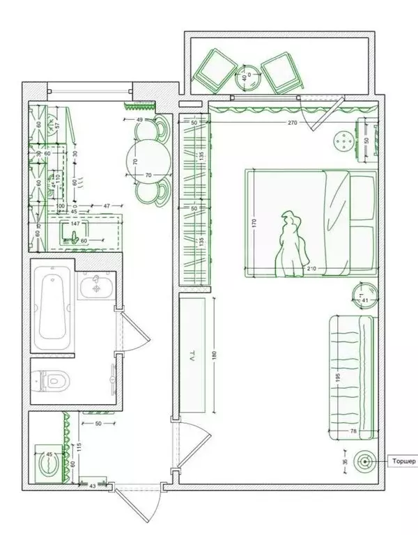 1-комнатная квартира: Казань, улица Нурсултана Назарбаева, 60 (32.3 м) - Фото 1