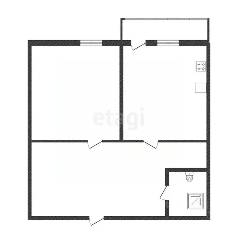 1-к кв. Белгородская область, Белгород ул. Есенина, 9к3 (48.3 м) - Фото 1