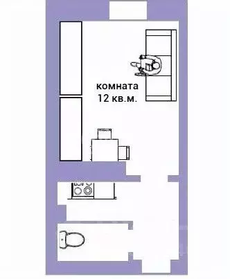 Комната Ханты-Мансийский АО, Ханты-Мансийск Парковая ул., 92 (12.0 м) - Фото 1