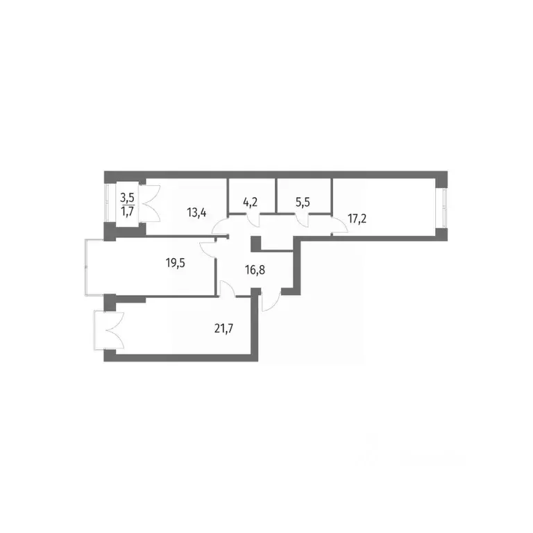 3-к кв. Санкт-Петербург ул. Академика Константинова, 1к1 (100.1 м) - Фото 0