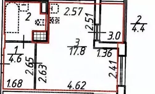 Студия Санкт-Петербург ул. Среднерогатская, 16к5 (27.0 м) - Фото 2