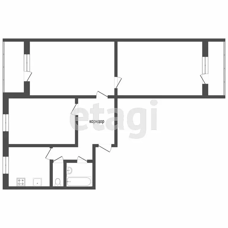 3-комнатная квартира: Ростов-на-Дону, улица Нансена, 435 (62 м) - Фото 0